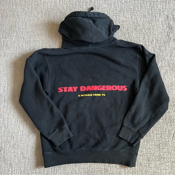 YG Stay Dangerous Official 2018 Album Promo Sweatshirt Sz S Hoodie Black Rare - Picture 12 of 12